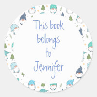 Watercolor Gnomes Custom Library Book Plate
