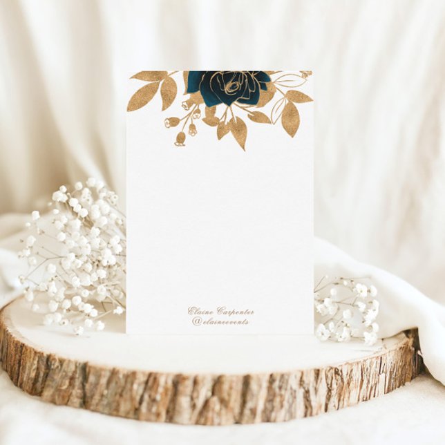 Watercolor Gold And Green Personalised Stationery (Creator Uploaded)