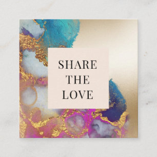 watercolor gold faux foil modern Loyalty Card