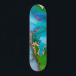 Watercolor Gold Foil Colorful Abstract Skateboard<br><div class="desc">This design may be personalized by choosing the customize option to add text or make other changes. If this product has the option to transfer the design to another item, please make sure to adjust the design to fit if needed. Contact me at colorflowcreations@gmail.com if you wish to have this...</div>
