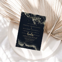 Watercolor Gold Splash Spanish Wedding   