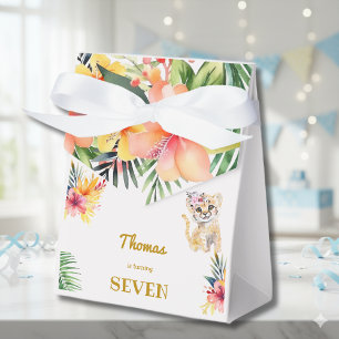 Watercolor gold Wild safari kids birthday Favour Box