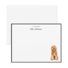 Watercolor Golden Doodle Dog Flat