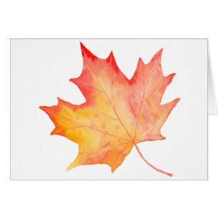 Watercolor Golden Maple Leaf