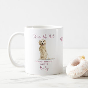 Watercolor Golden Retriever Dog Mum Photo Coffee Mug