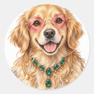 Watercolor Golden Retriever Dog Sticker Cute Pet