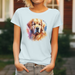Watercolor Golden Retriever Dog T-Shirt