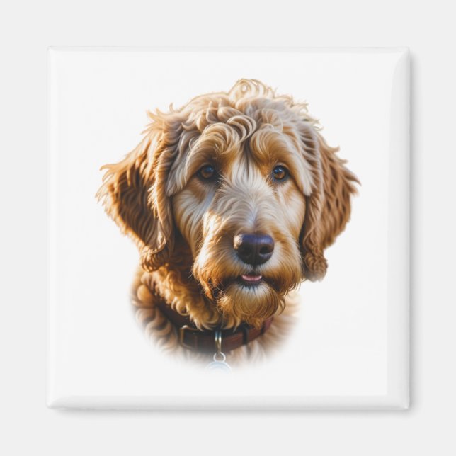 Watercolor Goldendoodle Magnet (Front)