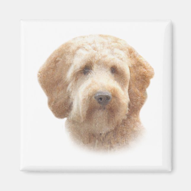 Watercolor Goldendoodle Magnet (Front)