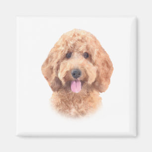 Watercolor Goldendoodle Magnet