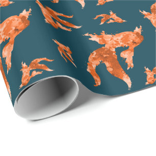 watercolor goldfish wrapping paper