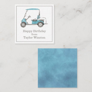 Watercolor Golf Cart Gift Enclosure Cards