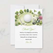 Watercolor Golf Course Kids Birthday