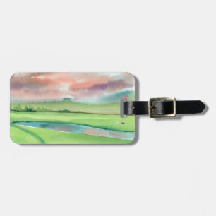 Watercolor Golf Luggage Tag