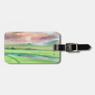 Watercolor Golf Luggage Tag