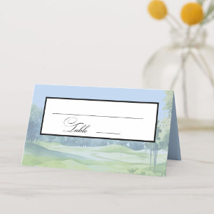Watercolor Golf Theme Wedding Place Card