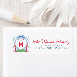 Watercolor Gondola Ski Monogram Crest