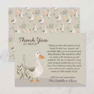 Watercolor Goose - Baby Shower Thank You Card
