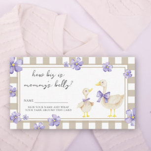 watercolor goose - How big is mummy's belly Enclosure Card