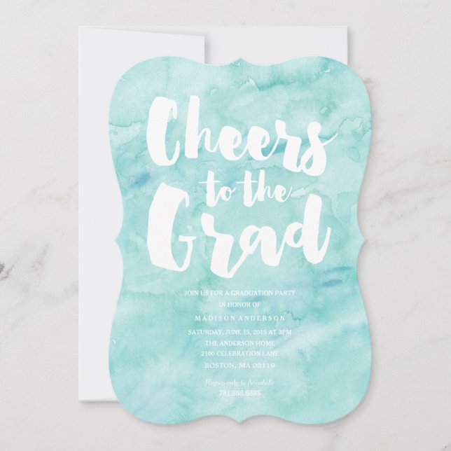 Watercolor Grad | Graduation Invitation (Front)