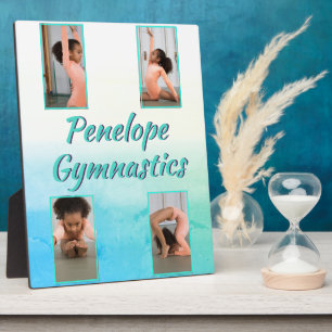 Watercolor Gradient Custom Name, Sport & Photo Plaque
