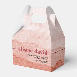 Watercolor gradient Japandi Thank You wedding Favour Box