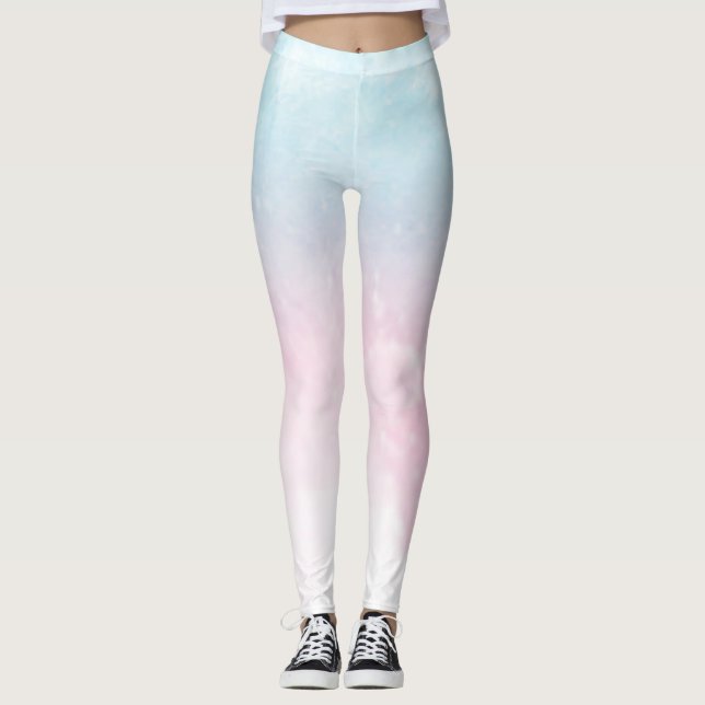 watercolor gradient ombre leggings (Front)
