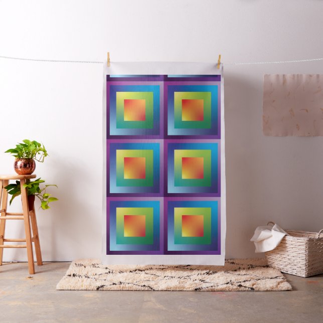 Watercolor Gradient Pillow Quilt Square Fabric (In Situ)