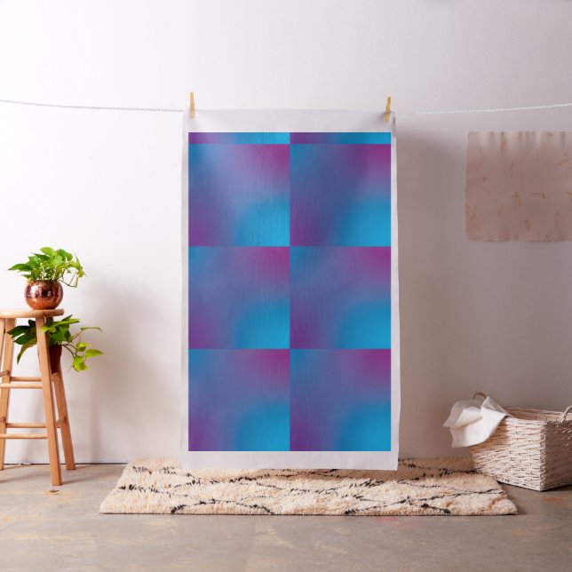 Watercolor Gradient Pillow Square Purple Blue Fabric (In Situ)