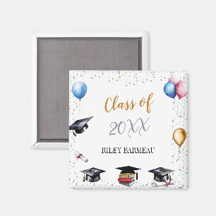Watercolor Graduation Celebration Magnet