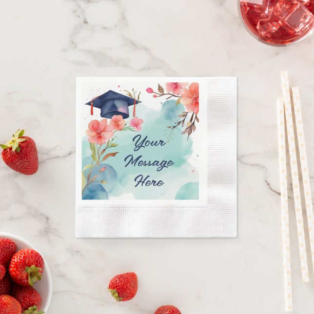 Watercolor Graduation Celebration Napkin (Insitu)