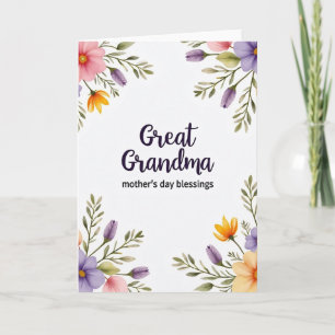Watercolor Grandma Day Card