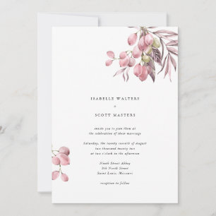 Watercolor Grape Vine Wedding Invitation