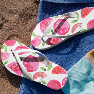 Watercolor  grapefruit jandals