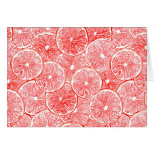 Watercolor grapefruit slices pattern