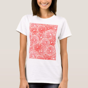 Watercolor grapefruit slices pattern T-Shirt