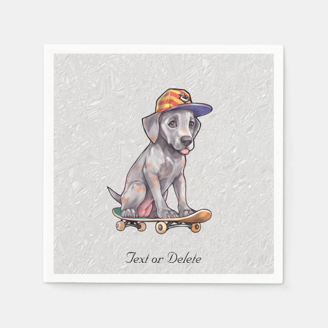 Watercolor Great Dane Napkins (Front)
