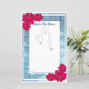 Watercolor Grecian Elegance Bridal Shower Game