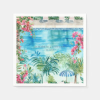 Watercolor Greece | Wedding Napkins
