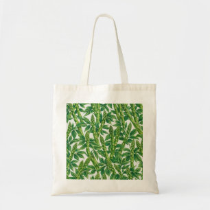 Watercolor Green Asparagus Botanical Pattern Tote Bag