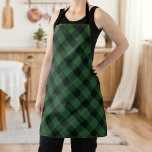 Watercolor Green & Black Buffalo Plaid Pattern Apron<br><div class="desc">Show off your chef skills in style with our green and black plaid all-over-print apron. The cute apron features a watercolor green and black buffalo plaid pattern. Personalise the design by adding your name,  custom text,  or an image! The perfect birthday or Christmas gift for your favourite chef!</div>