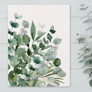 Watercolor Green Foliage Greenery Leaves Postcard