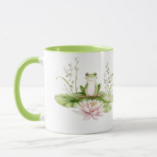 Watercolor Green Frog Mug