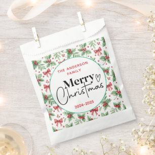 : Watercolor Green Grass – Festive Christmas Party Favour Bags