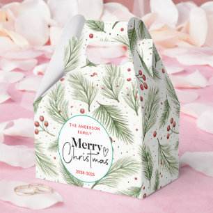 : Watercolor Green Grass – Festive Christmas Party Favour Box