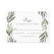Watercolor Green Leaf Wreath Wedding RSVP