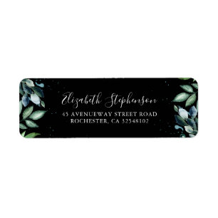 Watercolor Green Leaves Wedding