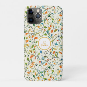 Watercolor Green Orange European Garden Case-Mate iPhone Case