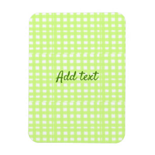 Watercolor green plaid ginham personalised add tex magnet