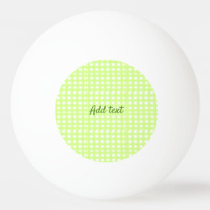 Watercolor green plaid ginham personalised add tex ping pong ball